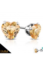 SALE - Auskarai su pusbrangiu akmeniu